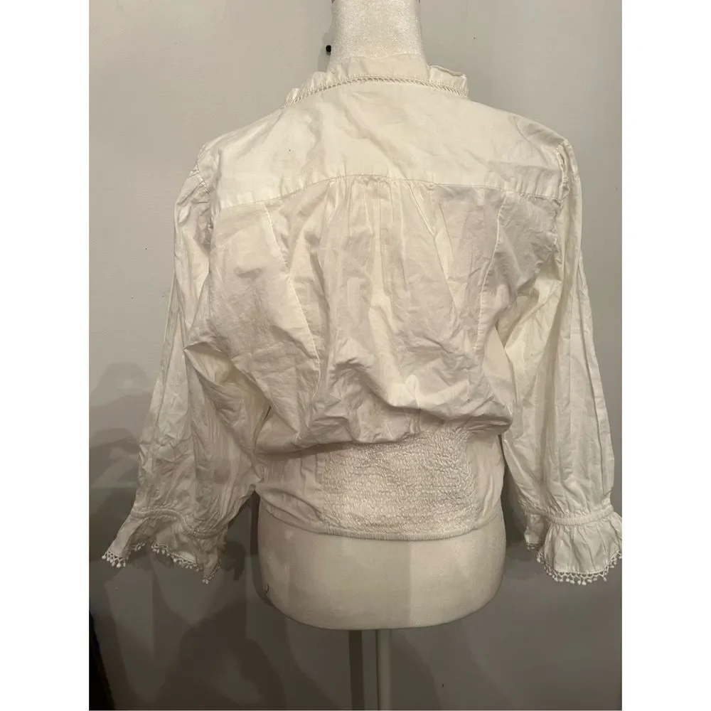Free people Louella Embroidered Top size L